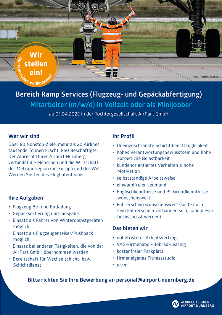 Bereich Ramp Service Mitarbeiter (m/w/d)