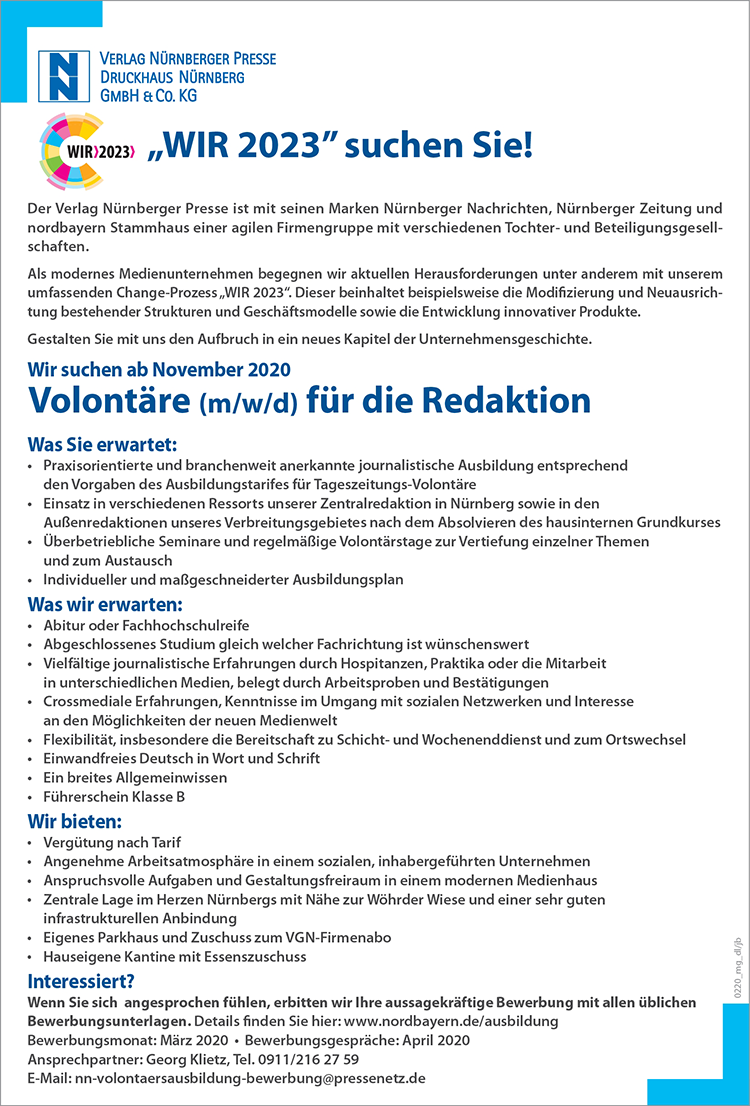 Volontär (m/w/d)