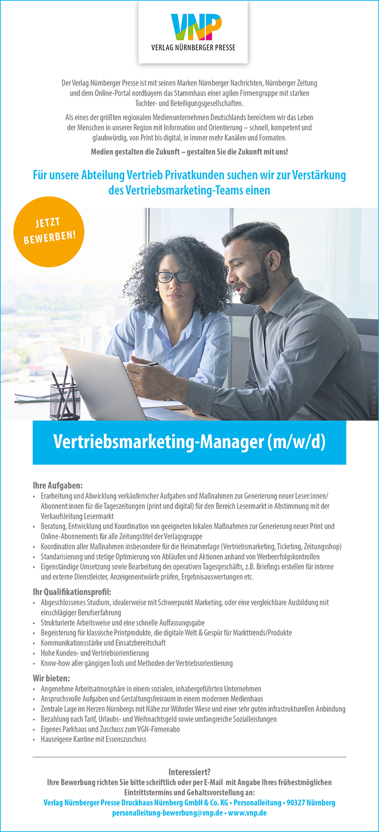Vertriebsmarketing-Manager (m/w/d)