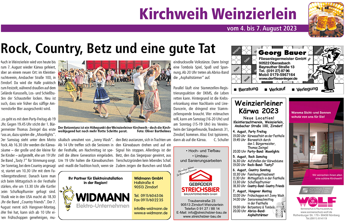 Kirchweih-Weinzierlein